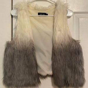 Ombré faux fur vest